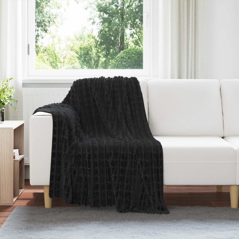 5.2-31 Throw Blanket, 150cm x 130cm, Black