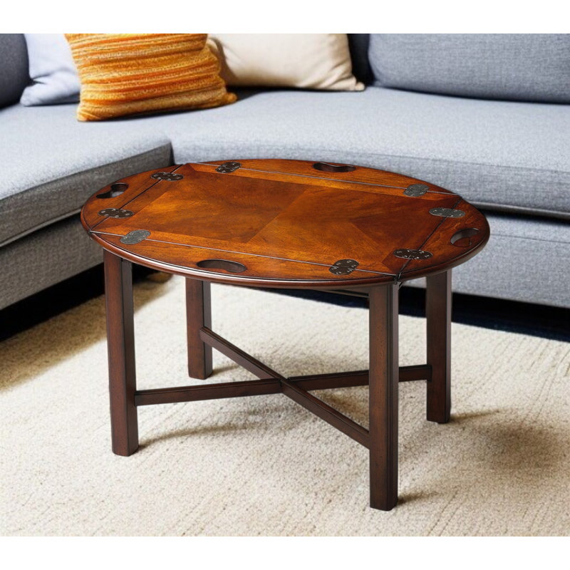 Table basse 30 "en bois brun et brun foncé
