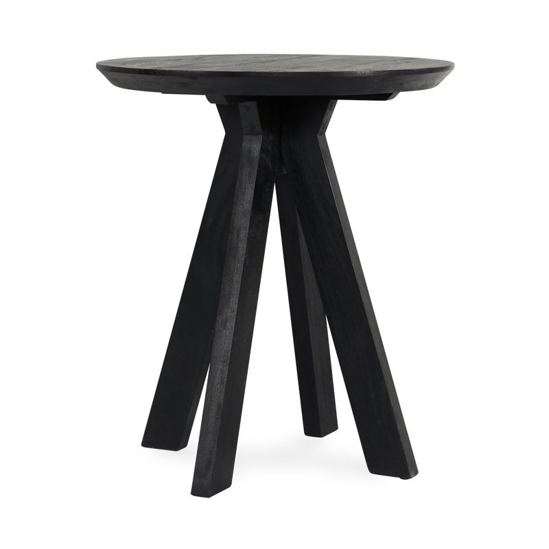 Furley 32" Round Counter Height Dining Table, Black, 36"