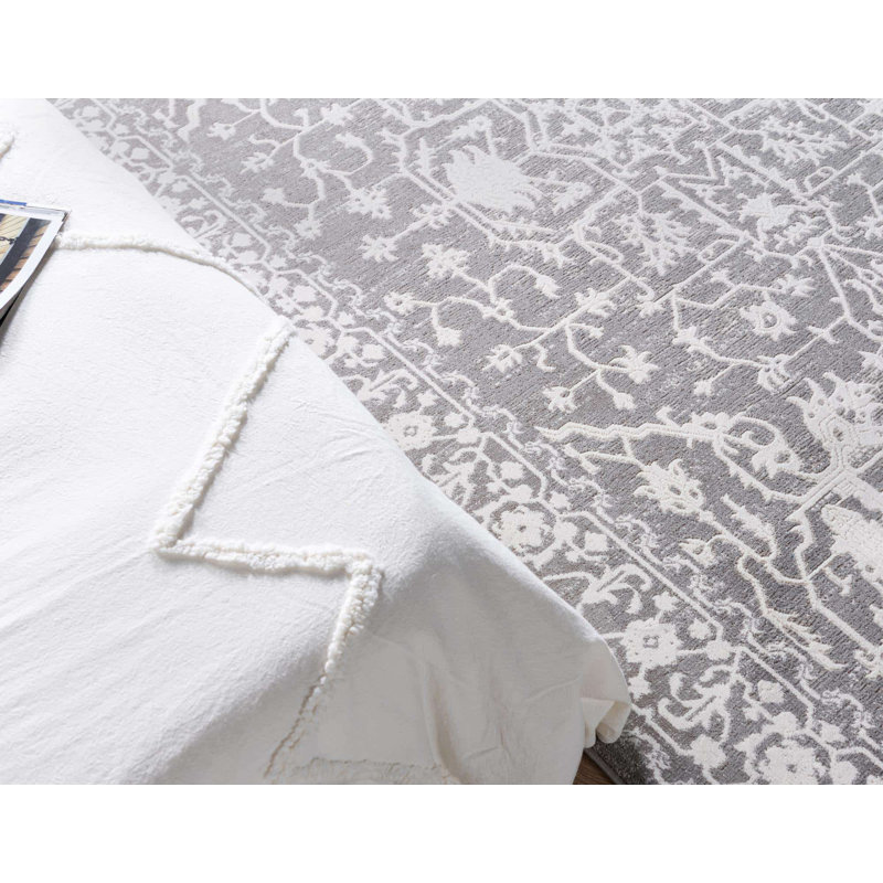Folkeste Oriental Area Rug, Rectangle 8' x 10', Gray