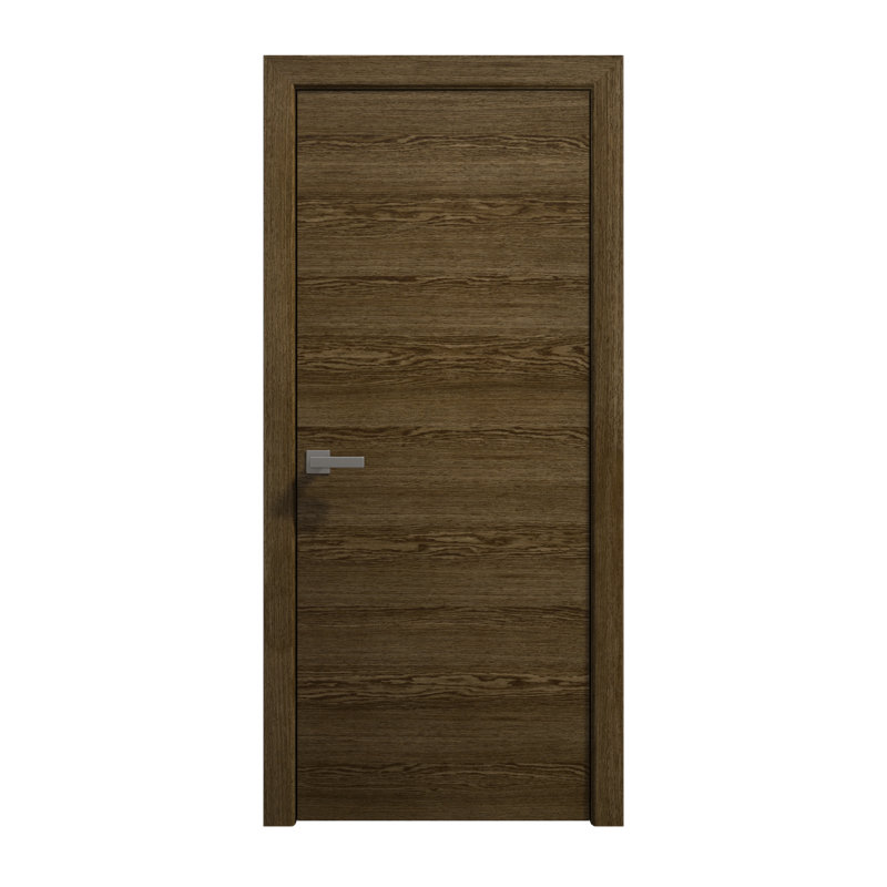 Porte intérieure française pleine 36 x 96 pouces Ego 5000 Chêne Marbre Panneau simple Cadre Poignée Salle de bain Chambre Portes modernes