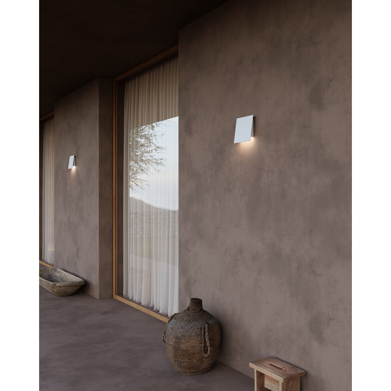 Angled Plane 1-Light LED Flush Mount, Gray
