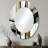Abstract Transitional Modern Shapes II - Black Bold & Eclectic Modern Oval Wall Mirror-744667586
