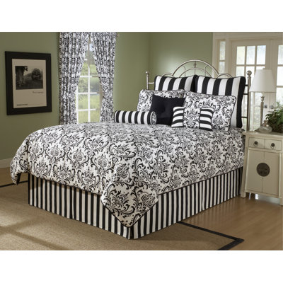 Arbor Damask black and white daybed Comforter Set