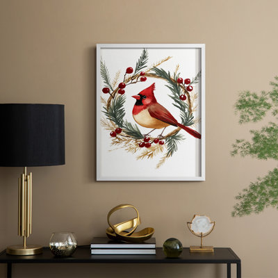 «Christmas Holiday», reproduction d'art encadrée - bois massif