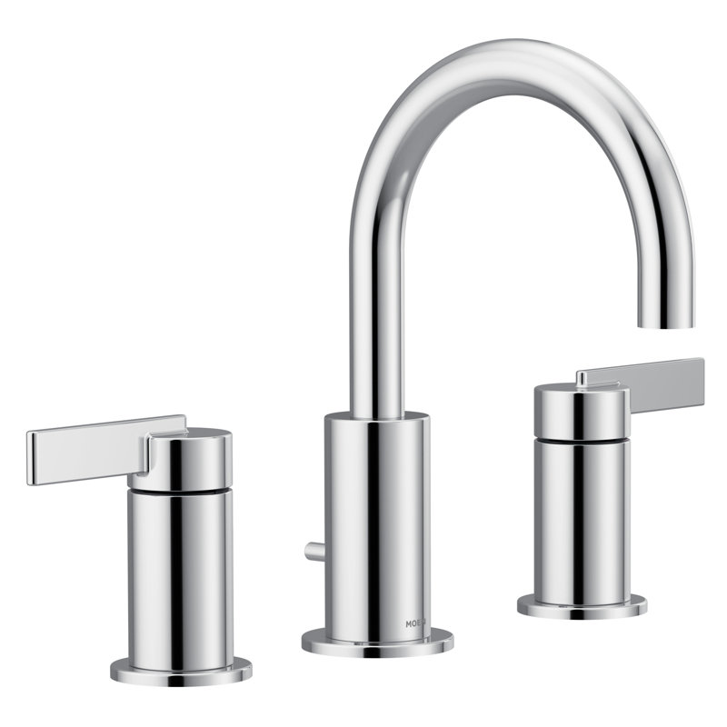 Moen Cia 8 In. Widespread 2-Handle High-Arc Bathroom Faucet Trim Kit (Valve Included), Chrome