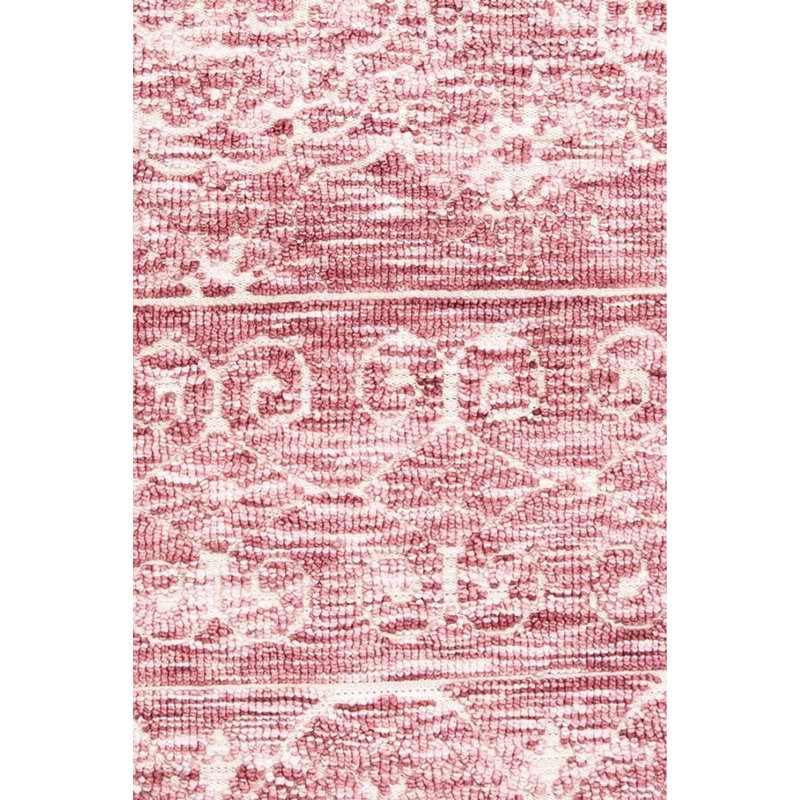 Tapis rouge en microfibre tissé à la machine Yaned, Rectangle 5 pi x 8 pi