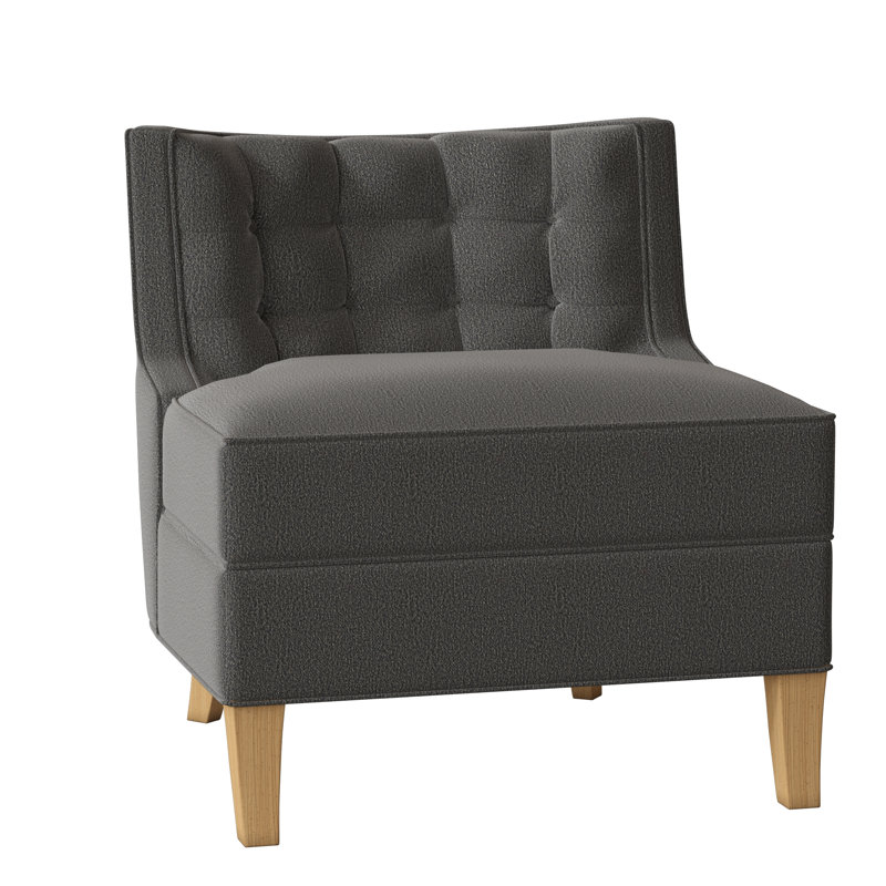Social Tufted Slipper Chair, Margaret Lipstick, Amber