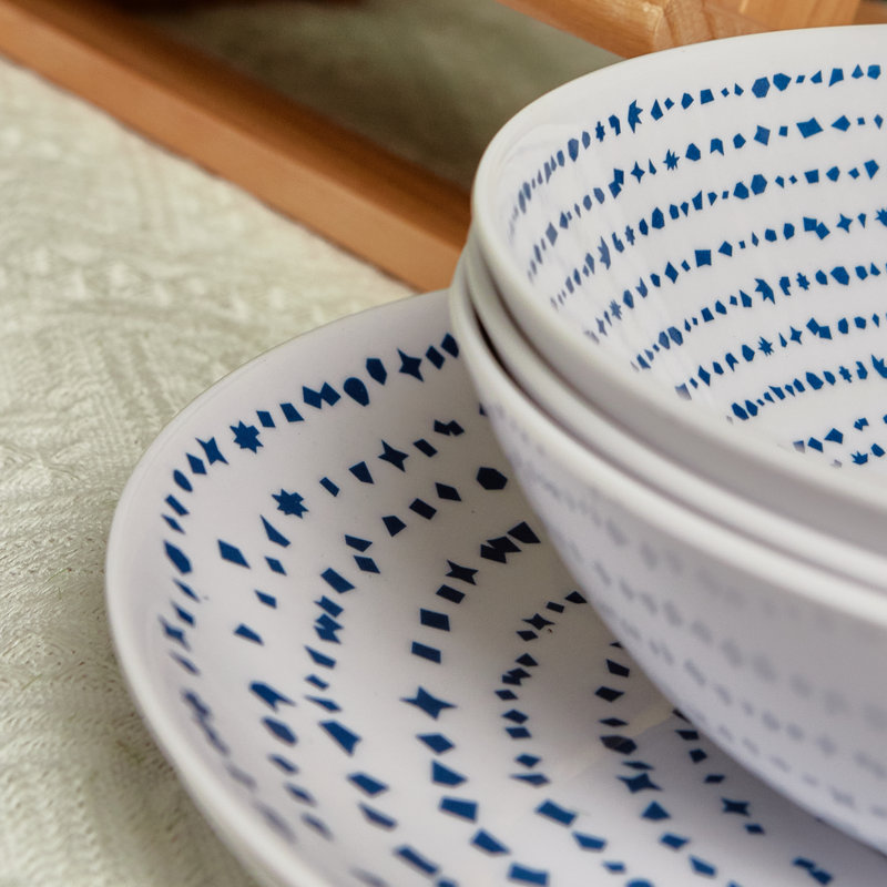 Janielys Piece Melamine Dinnerware Set - Service for 4