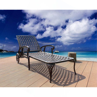 Chaise longue en aluminium coulé 1Pcs