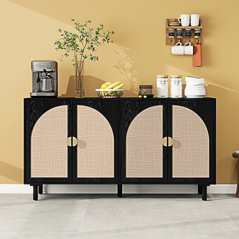 Buffet 4 portes, Noir