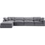 Canapé modulaire réversible en velours Hinesh-87141409