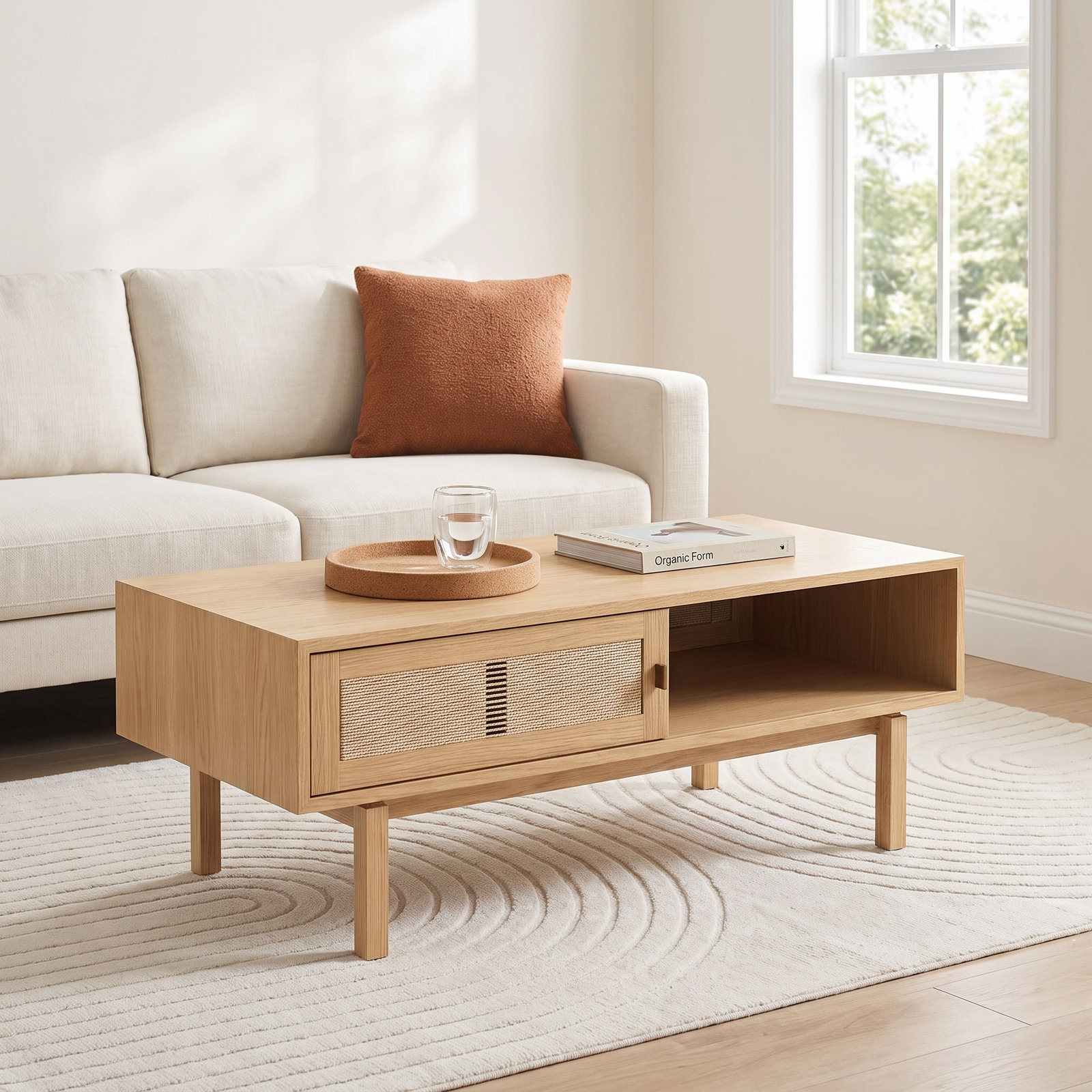 Duncombe 47" Oak Storage Coffee Table