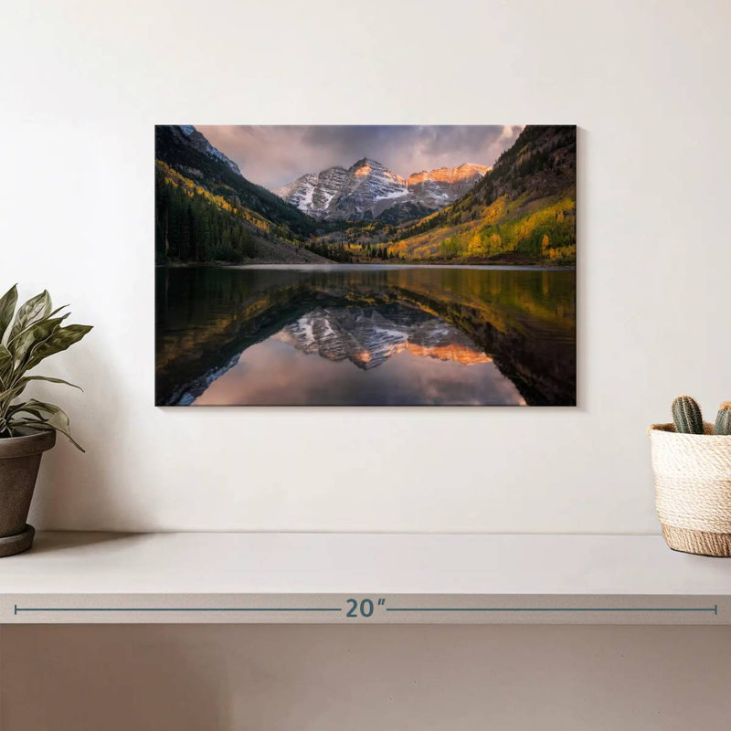Paysage de montagne Alvord Maroon Bells, H 8 po x l 12 po