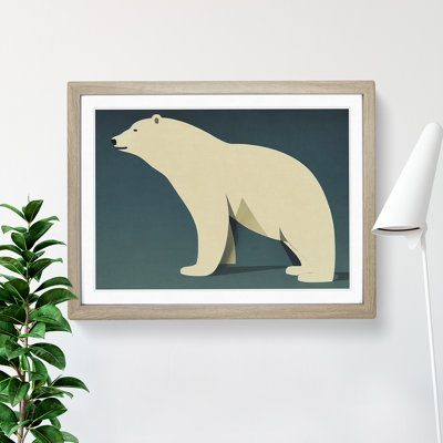 Intriguing Polar Bear Abstract - Framed Print
