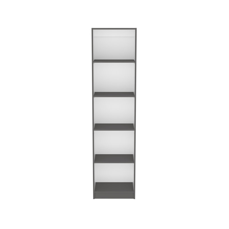 Bibliothèque compacte avec plusieurs tablettes, Gris