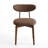 4-Piece Cotton-Linen Set With Curved-Back Wooden Dining Chairs-120424339