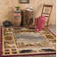Tapis rouge / beige de style Sud-Ouest Badlands-26956656