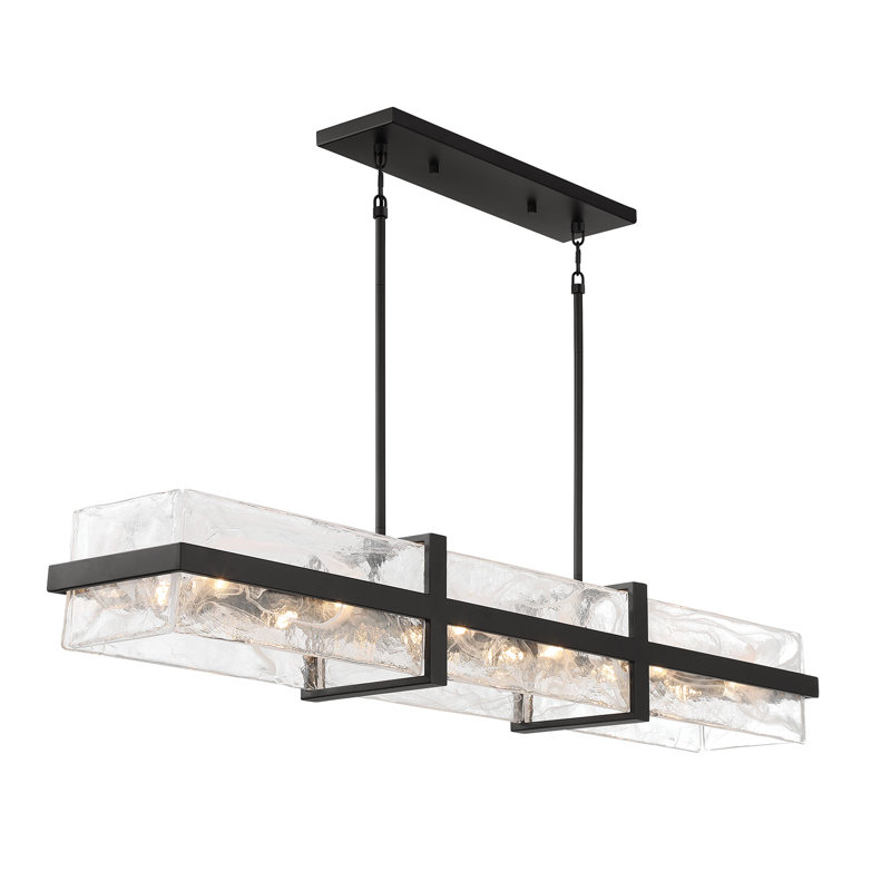 Minka Lavery Cloud Break - 60 Inch Wide 12 Light Island In Coal Finish, 8" H x 48" W x 8.25" D