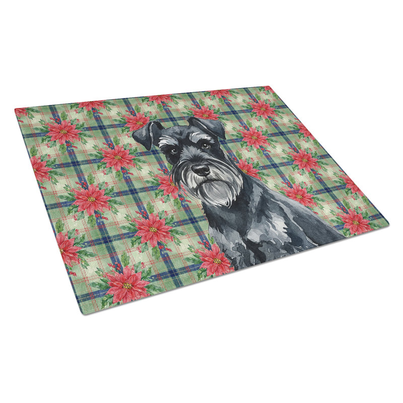 Planche à découper noire en verre Schnauzer