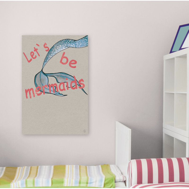 Crespin Let'S Be Mermaids Tail - Single Picture Frame Painting on Canvas, 91cm H x 61cm W