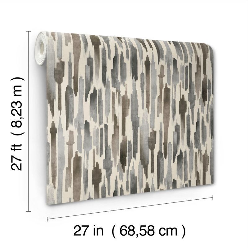 Pluie Wallpaper Roll, Charcoal