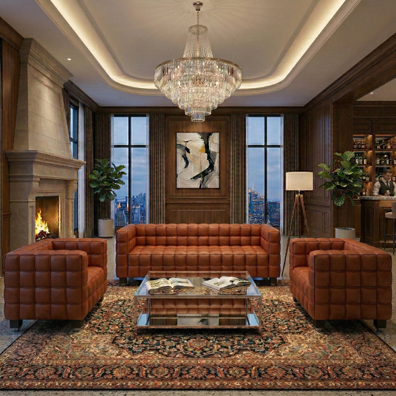 Collection de canapé Empire Luxe , Cognac