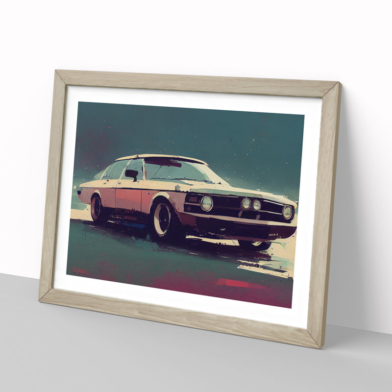 Concept Car Vol.3 - Framed Print, 46cm H x 64cm W x 2cm D, Oak