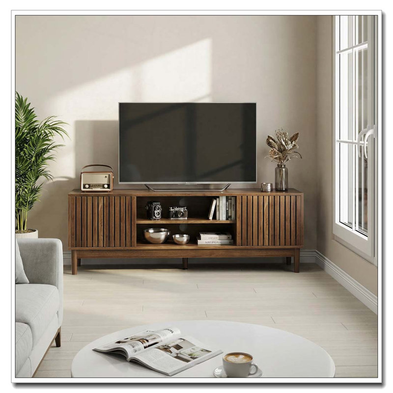 Meuble télé moderne, Noyer