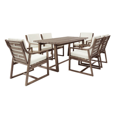 7-Piece Outdoor Dining Set, Patio Table And Chairs For Patio, Backyard, Garden