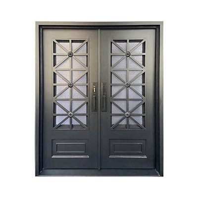 Iron Aster French Double Doors