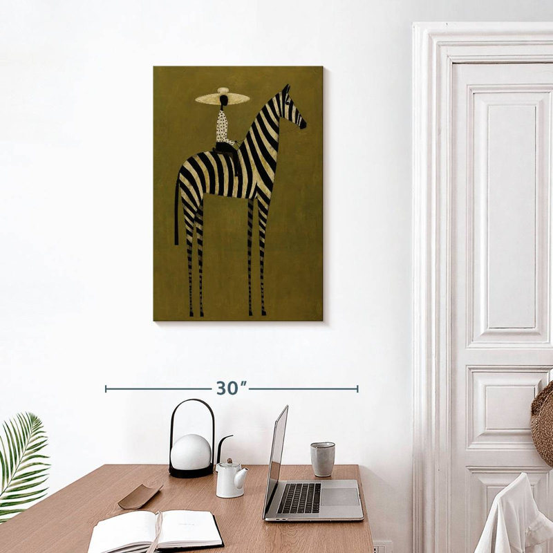Zebra Rider, 30" H x 20" W