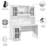 Palmerina 59.4" W Single Desk with Hutch
