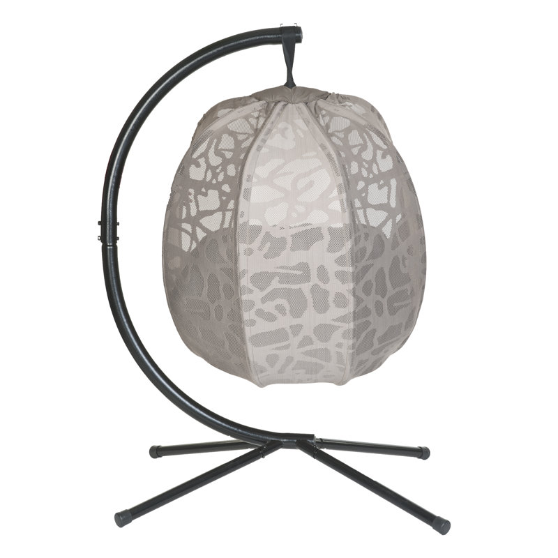 Spanish Gray Hanging Egg Chair with Cushions