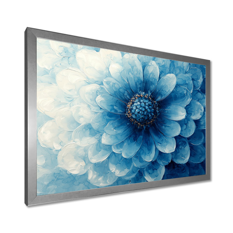Art mural sur toile Jacelle, Argent argent, H 34 po x l 44 po, Picture Framed