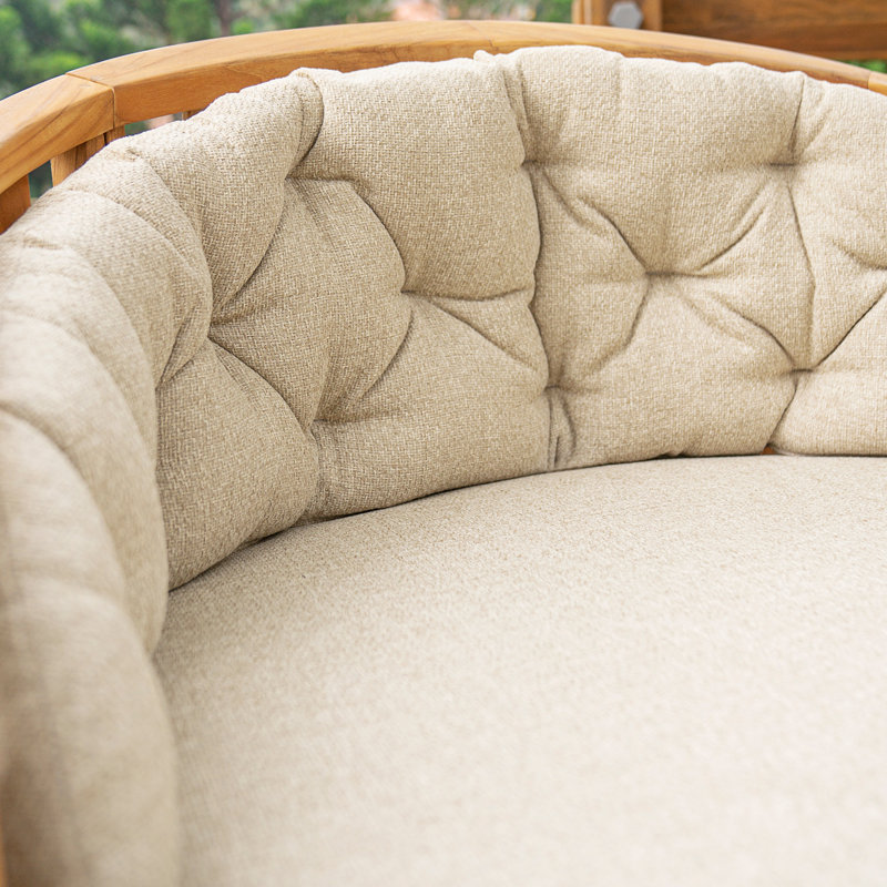 Chaise à assise profonde en bois de teck Mersudin