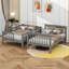 Lit superposé double en bois avec rangement-776046811