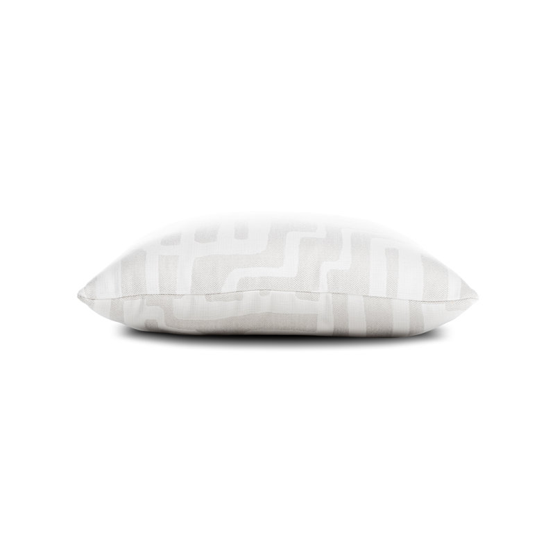 Noble Outdoor Square Sunbrella® Pillow Cover & Insert, Alabaster, 20"H X 20"W