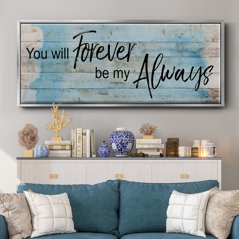 Forever Always - toile encadrée, H 8 po x l 20 po