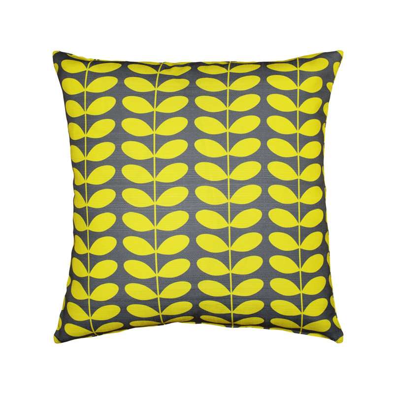  Square Mid-Century Modern Throw Pillow, Yellow