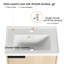  Ensemble de meuble-lavabo mural 20 po à une porte avec lavabo en céramique blanc Tarragona