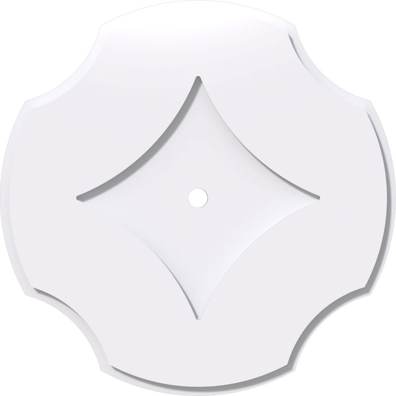 Médaillon de plafond contemporain en PVC de qualité architecturale 22 po x P 1 po x P 7 1/2 po x P 1 po