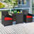 Saffian Rectangular 2 - Person 51'' Long Dining Set with Cushions