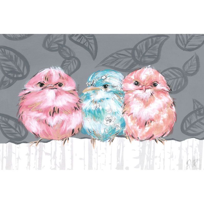 Trio d'oiseaux de l'UA CH II, H 32 po x l 48 po x P 1,25 po