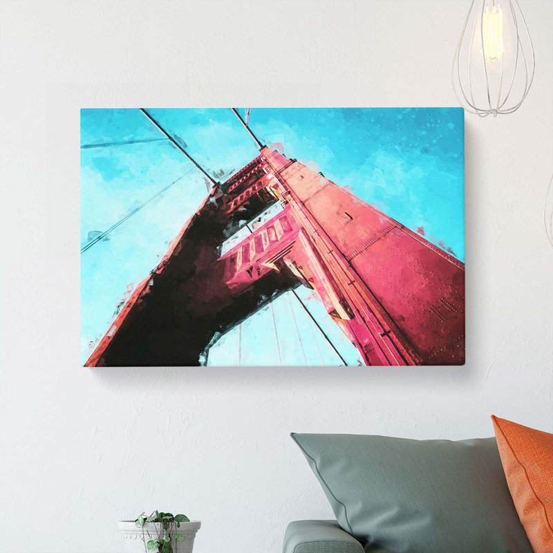 View of the Golden Gate Bridge in San Francisco - Wrapped Canvas, 40cm H x 60cm W x 3cm D
