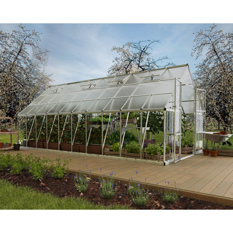 Palram Canopia 10' x 20' Silver Polycarbonate Greenhouse
