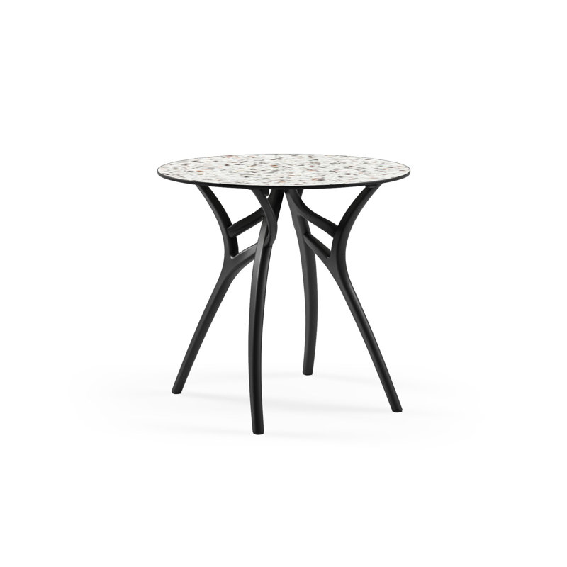 Tilia Ivy - L 77cm Round Table, White Terrazzo