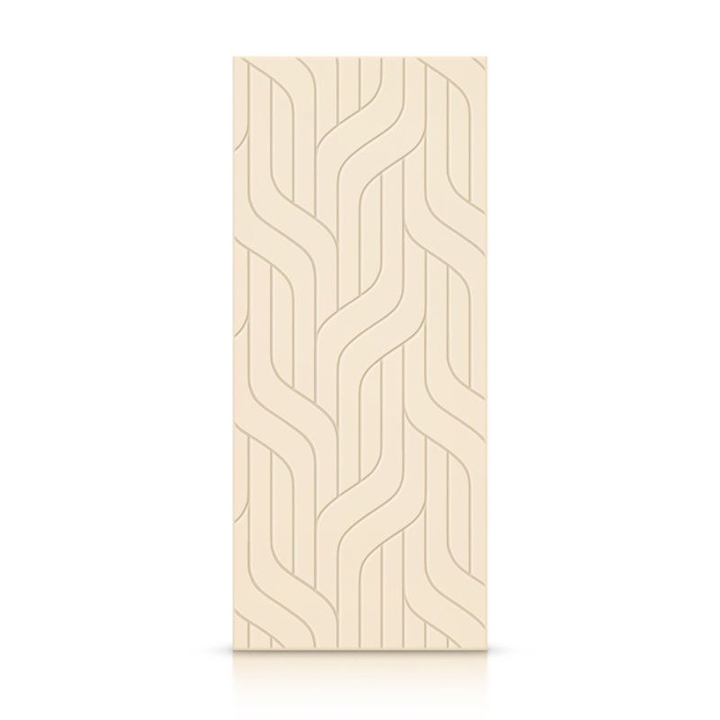 Porte standard à panneaux en bois manufacturé, Beige, 36 po x 80 po