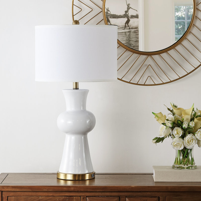 Boden Ceramic USB Table Lamp
