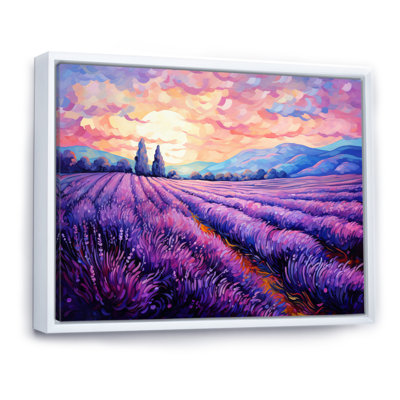 Vangogh Lavender Fields II - Vangogh Canvas Wall Art by Vincent Van Gogh Painting